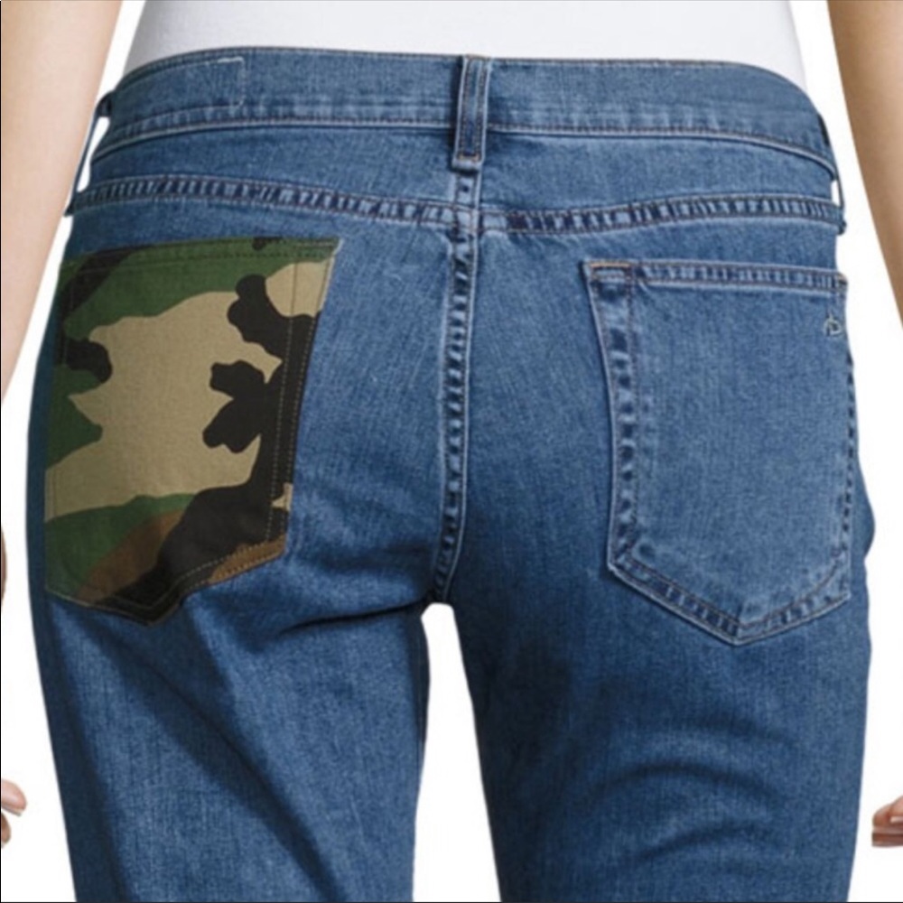 ✨Rag&Bone Dre Camo Low Rise Jeans 27 - Picture 2 of 5